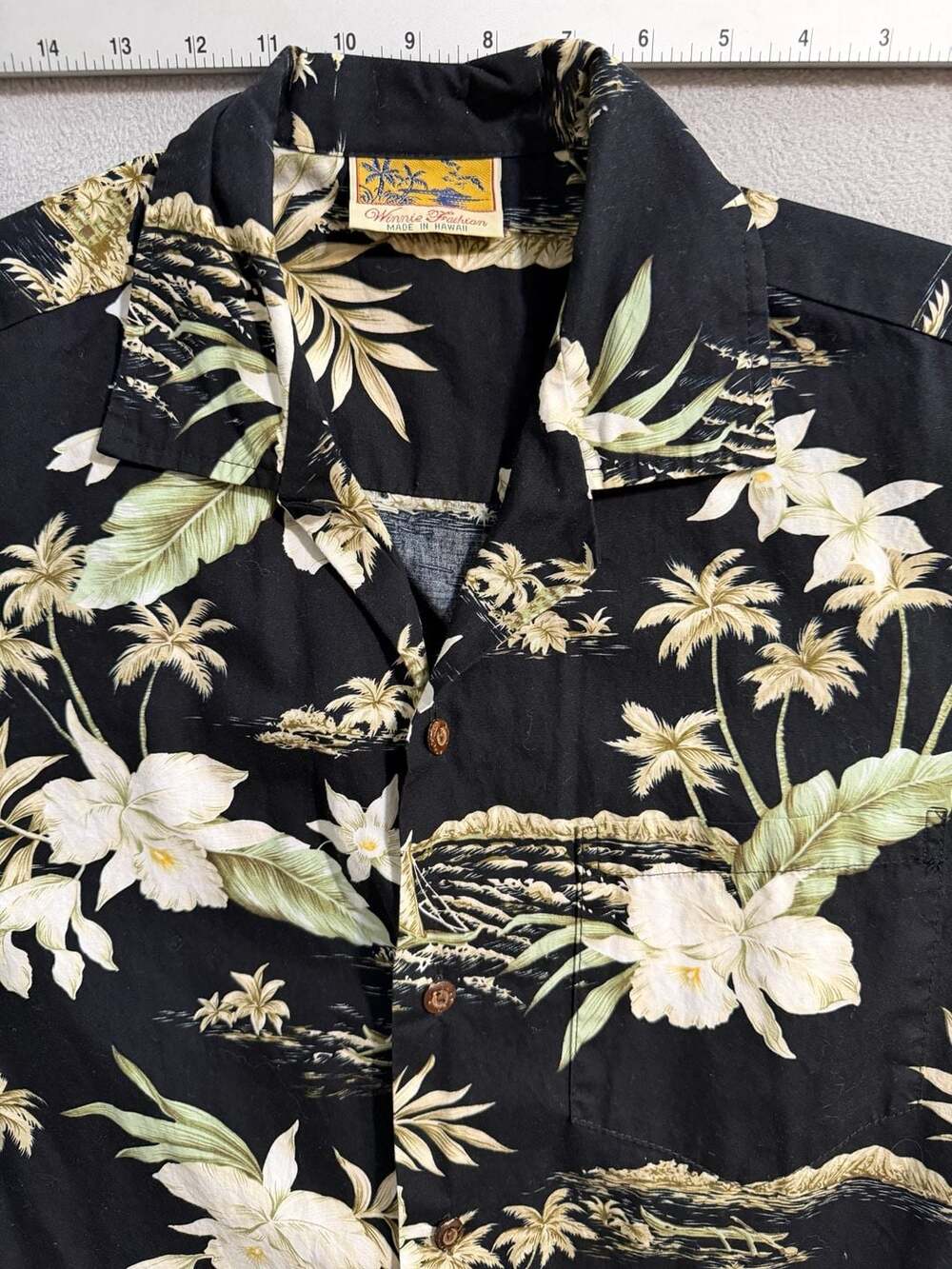 Winnie Fashion Vintage Hawaiian Tropical Floral Cotton Short Sleeve Shirt